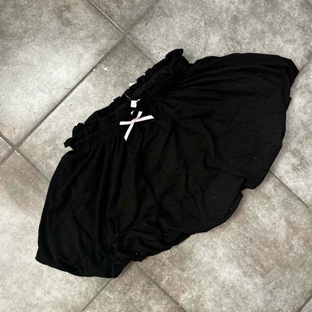Black Women's Skirt with Bow Accent